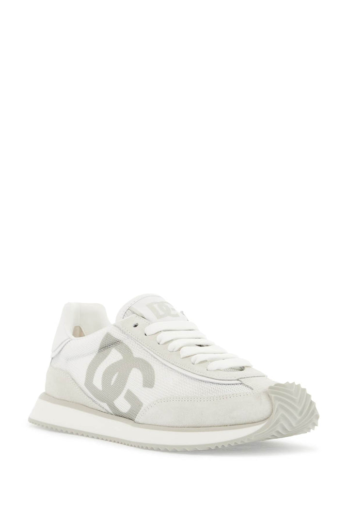 Sneakers Basse Con Logo Dg Bianche In Pelle