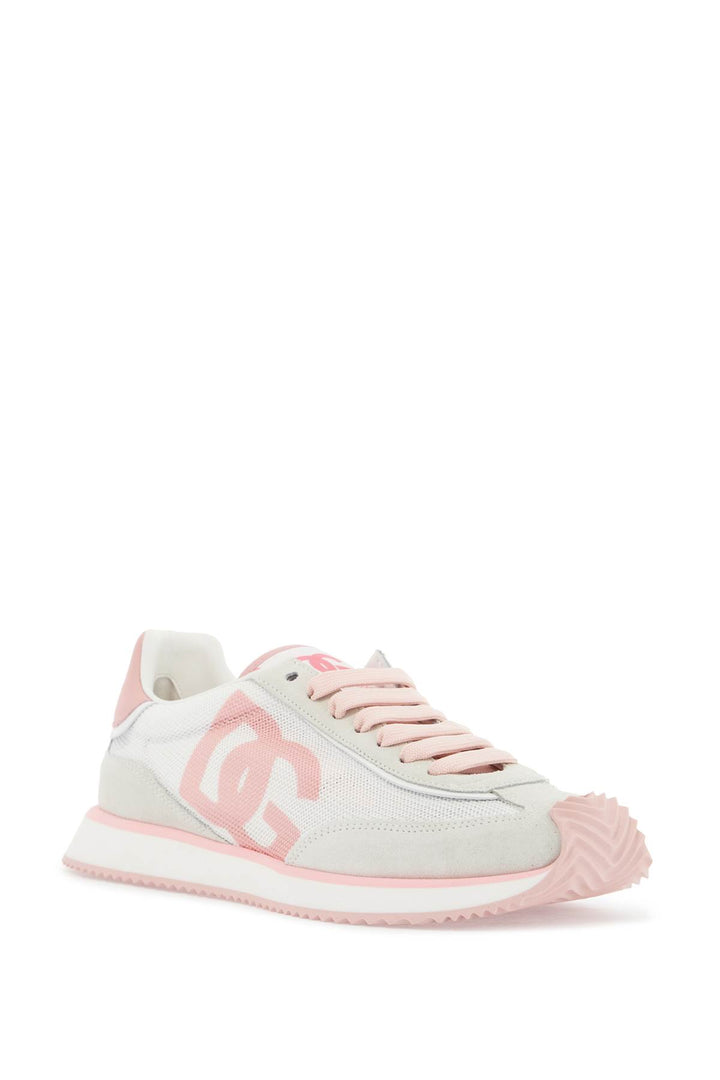 Sneakers Con Logo Dg Bianco E Rosa