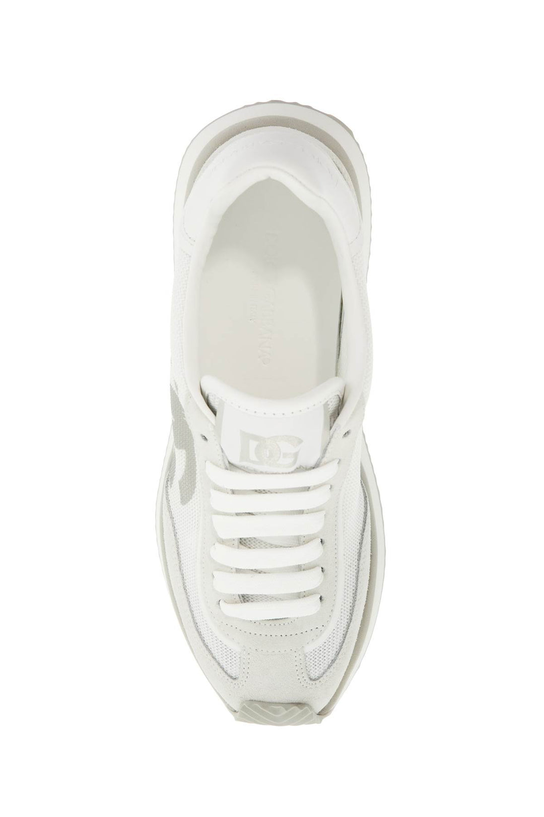 Sneakers Basse Con Logo Dg Bianche In Pelle