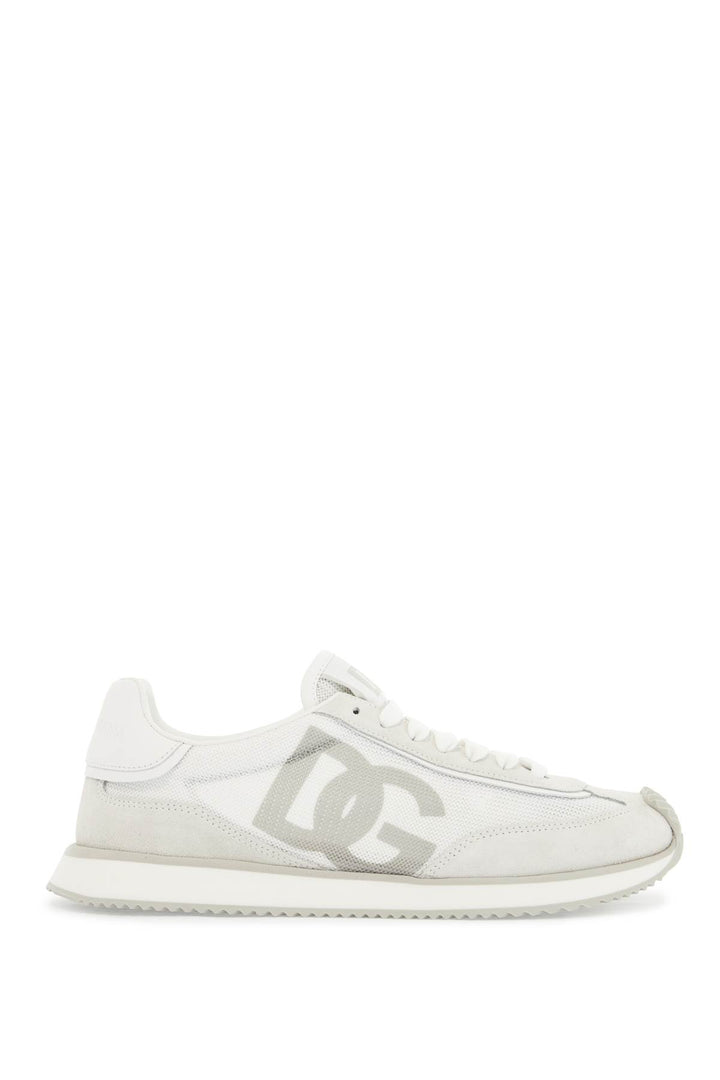 Sneakers Basse Con Logo Dg Bianche In Pelle