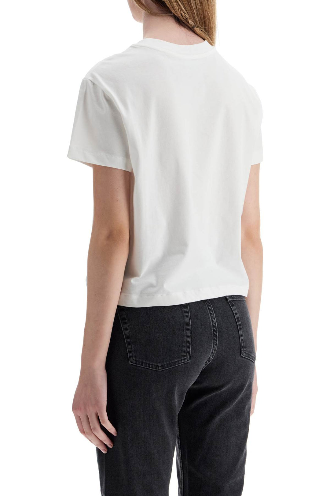 T Shirt Unisex Boxy In Cotone Biologico Bianco Maniche Corte