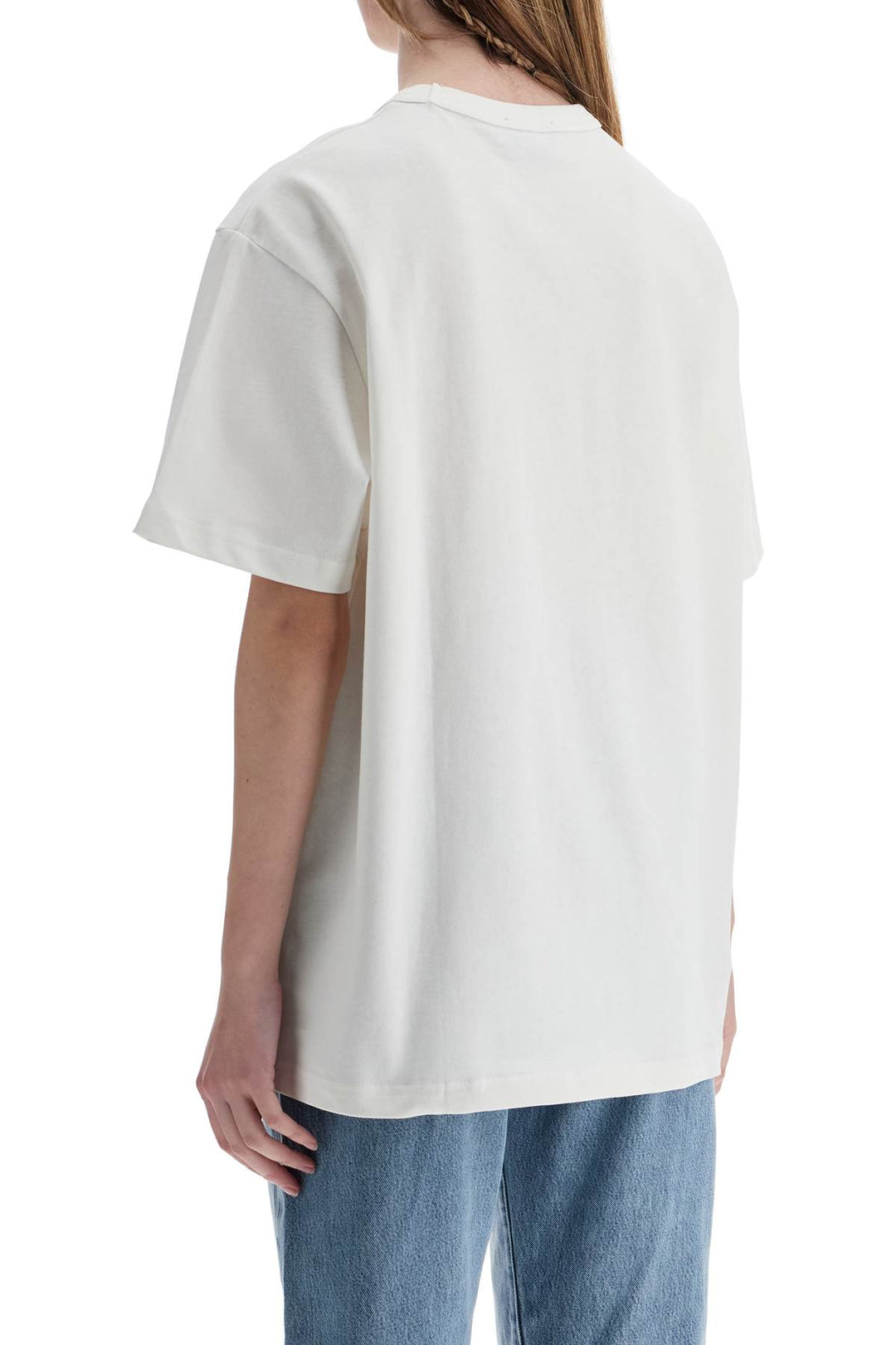 T Shirt Unisex Boxy In Cotone Biologico Bianco