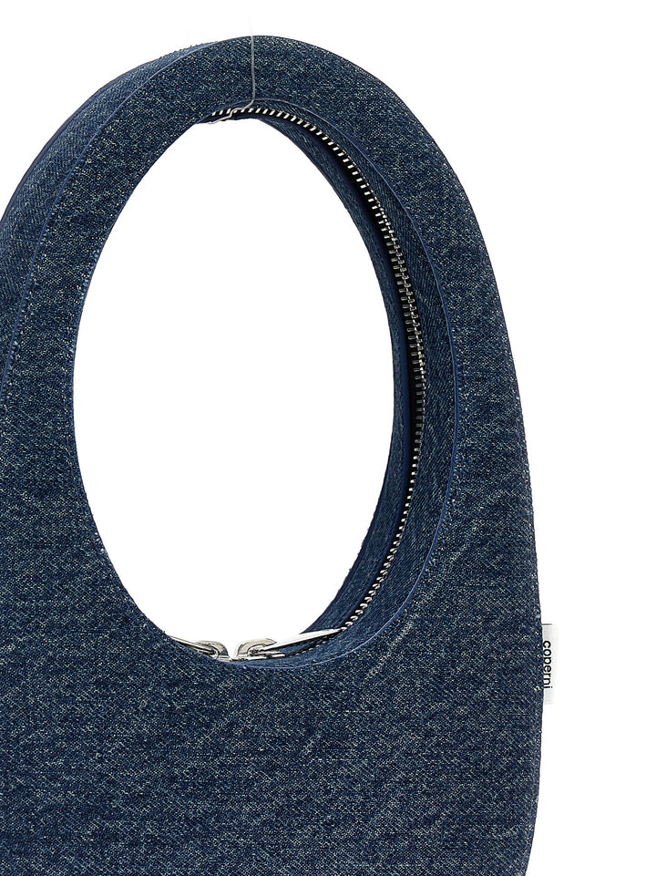 Denim Mini Swipe Bag Borse A Mano Blu