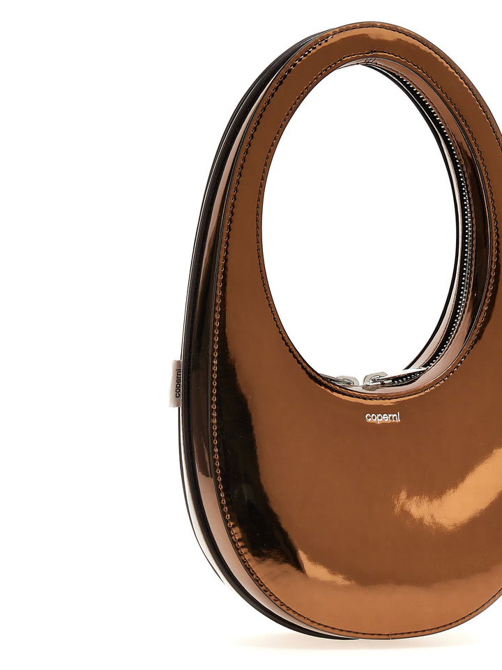 Mirrored Mini Swipe Bag Borse A Mano Marrone