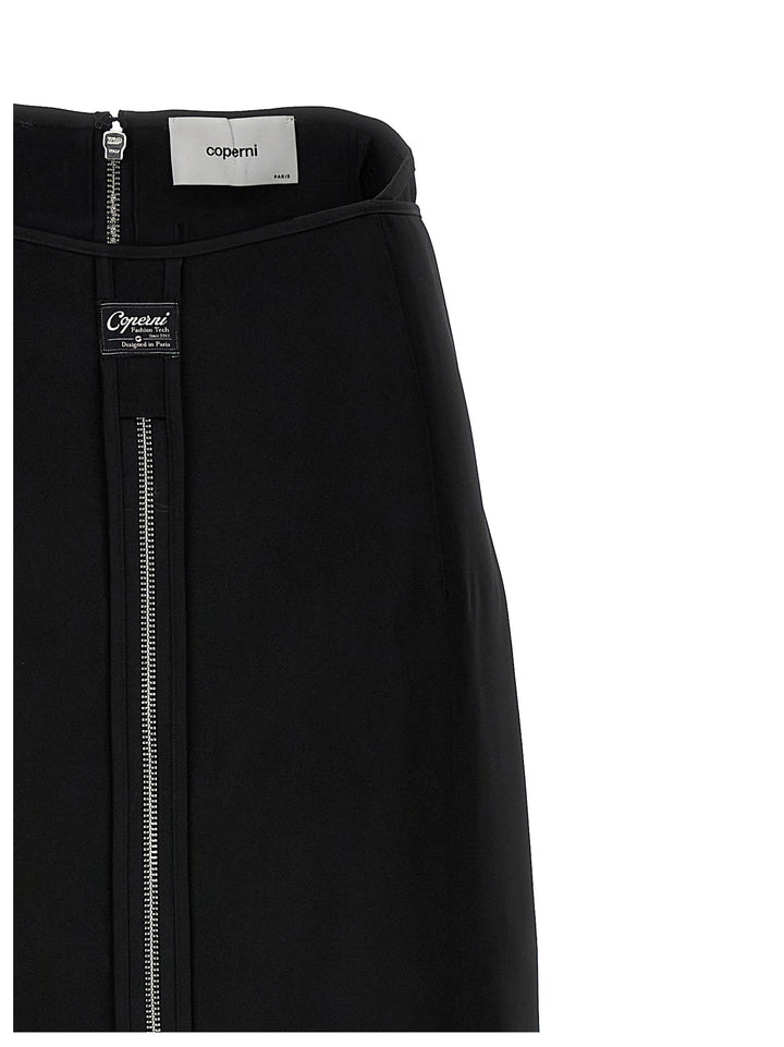 Long Zip Gonne Nero