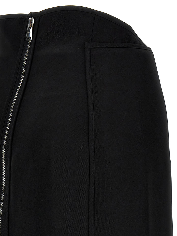 Long Zip Gonne Nero