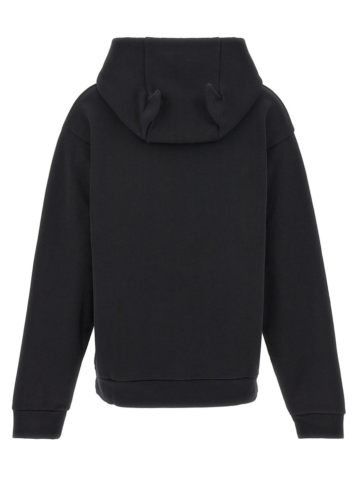 Logo Print Hoodie Felpe Nero