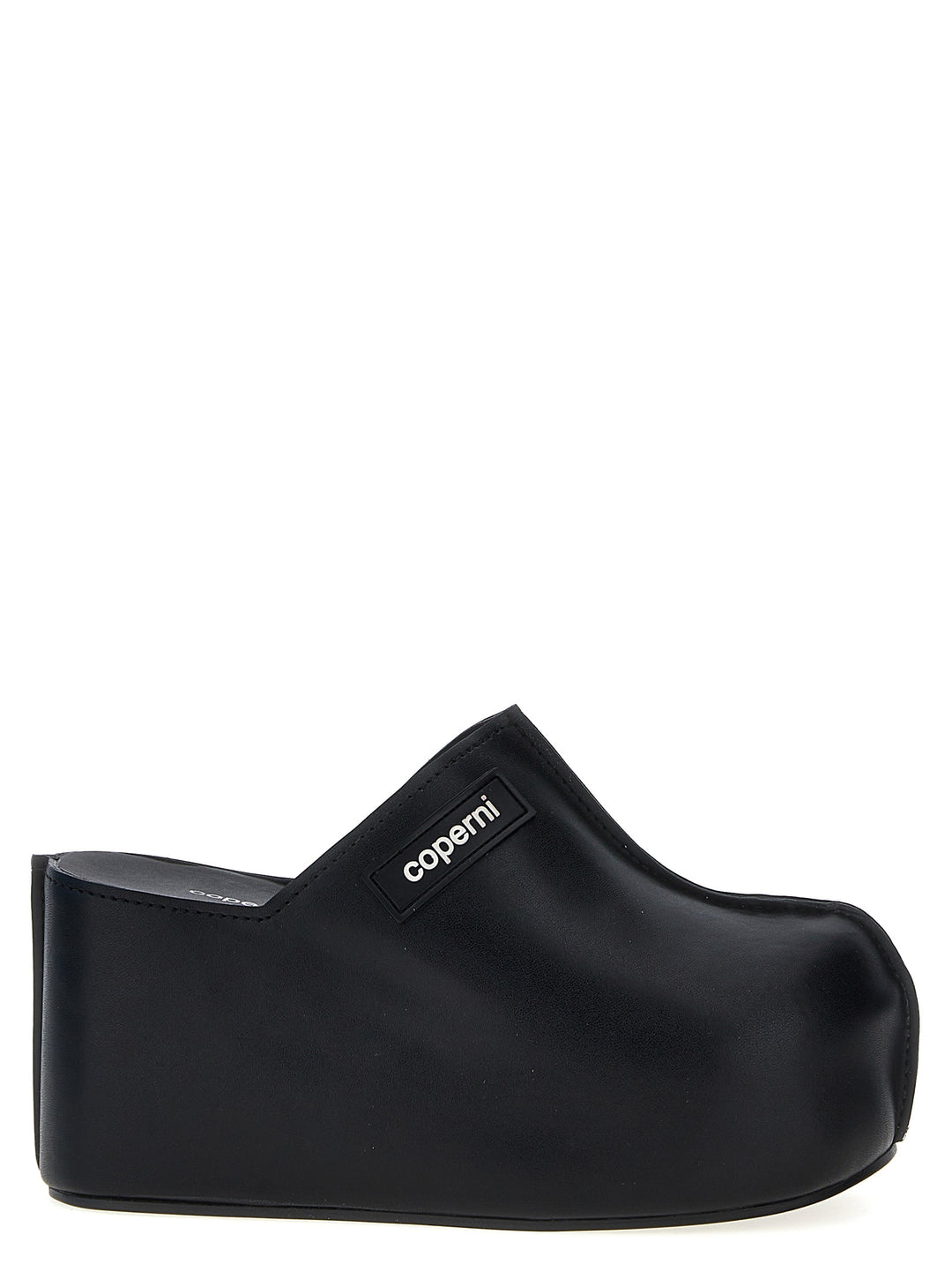 Branded Clog Wedge Zeppe Nero