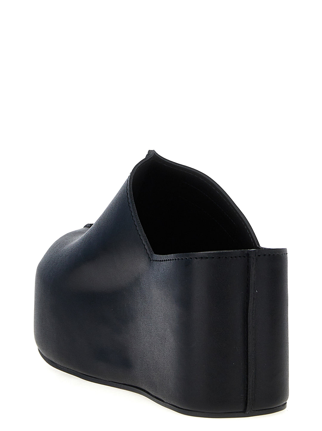 Branded Clog Wedge Zeppe Nero