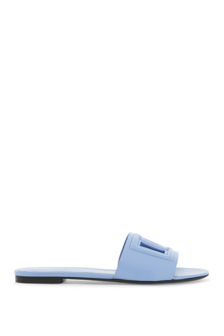 Slides In Pelle Con Logo Cut Out