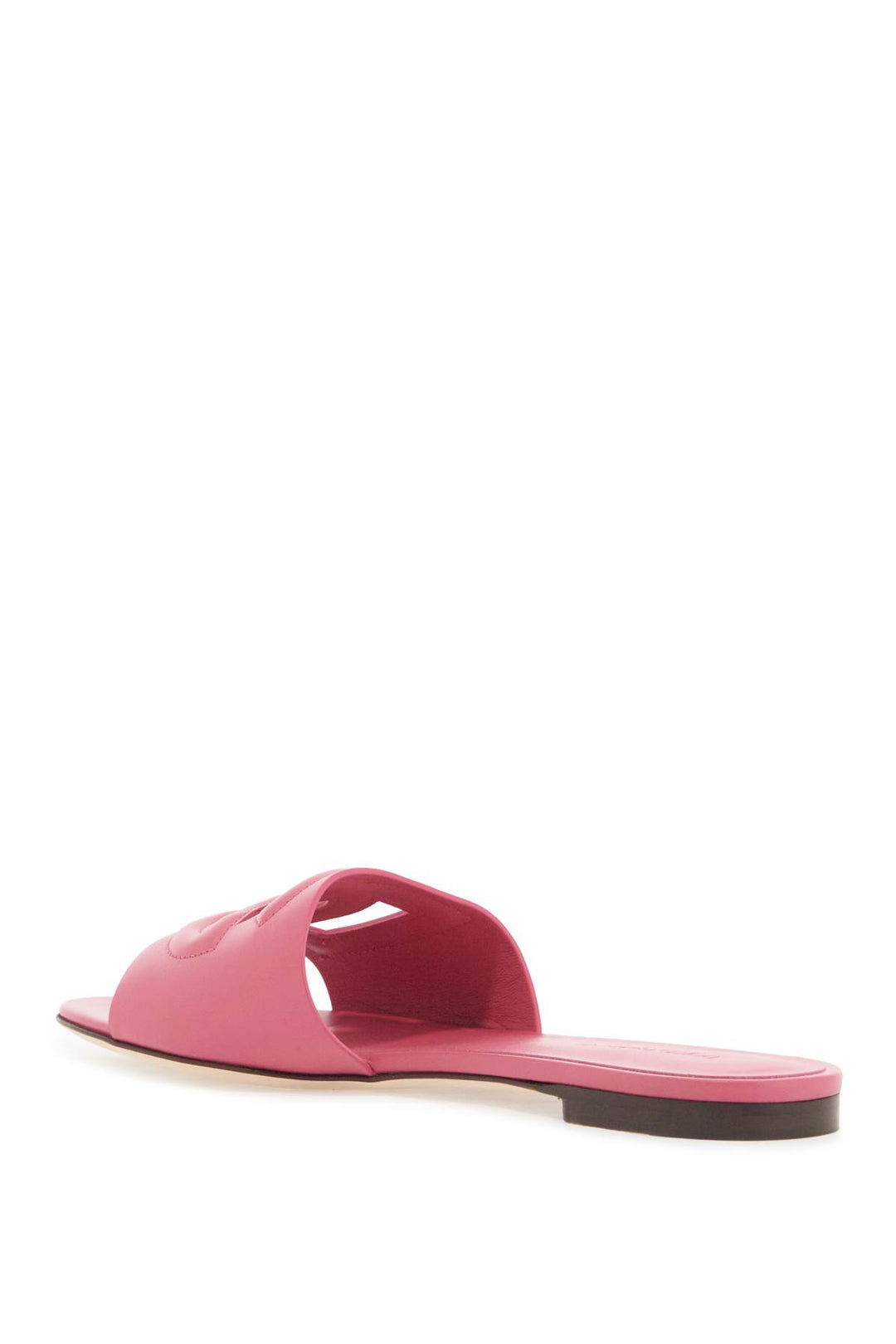 Slides In Pelle Con Logo Cut Out