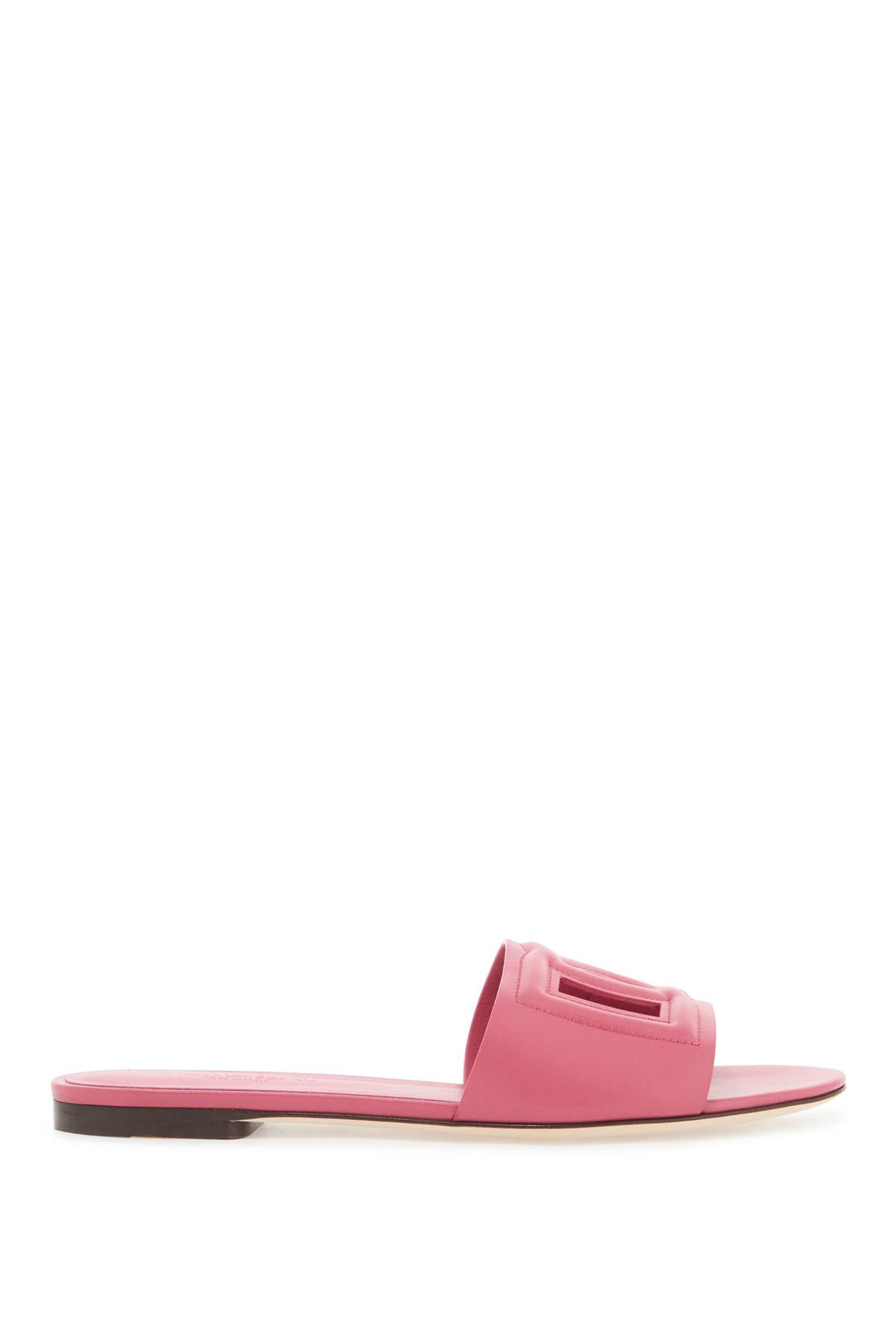 Slides In Pelle Con Logo Cut Out