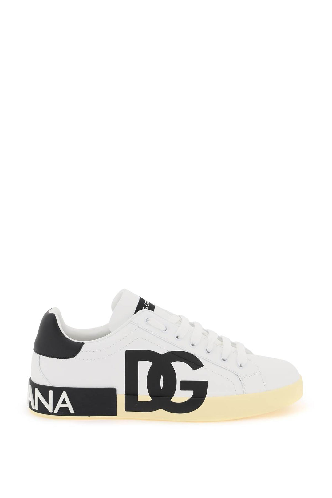 Sneakers Portofino In Pelle Con Logo Dg