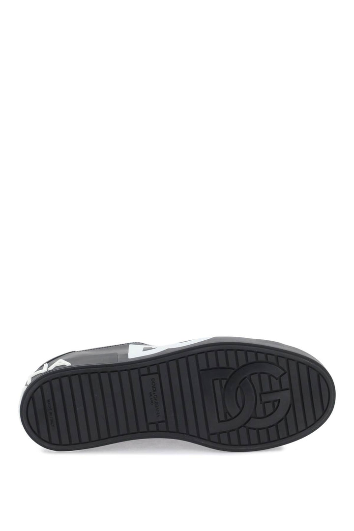 Sneakers Portofino In Pelle Con Logo Dg