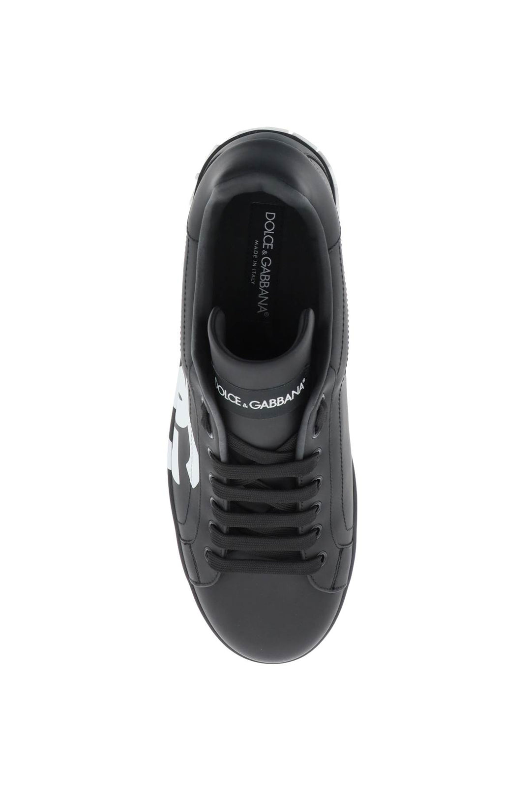 Sneakers Portofino In Pelle Con Logo Dg