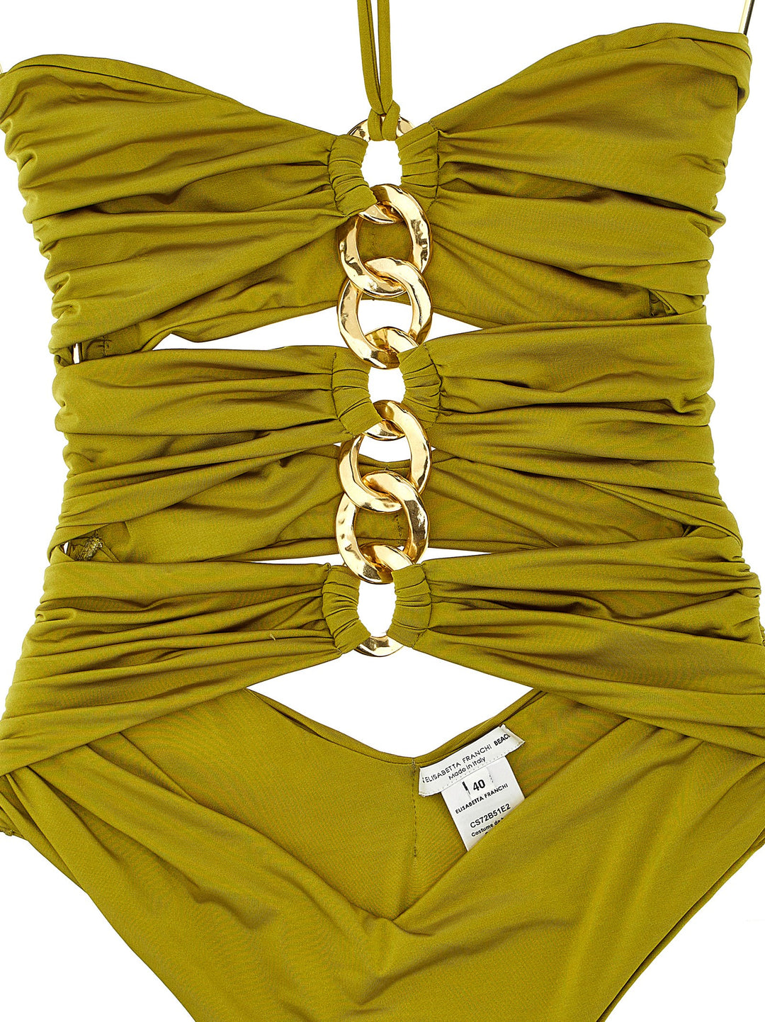 Chain One-Piece Swimsuit Beachwear Verde