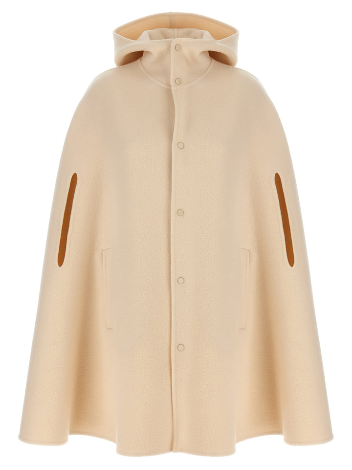 Hooded Cape Mantelle Beige