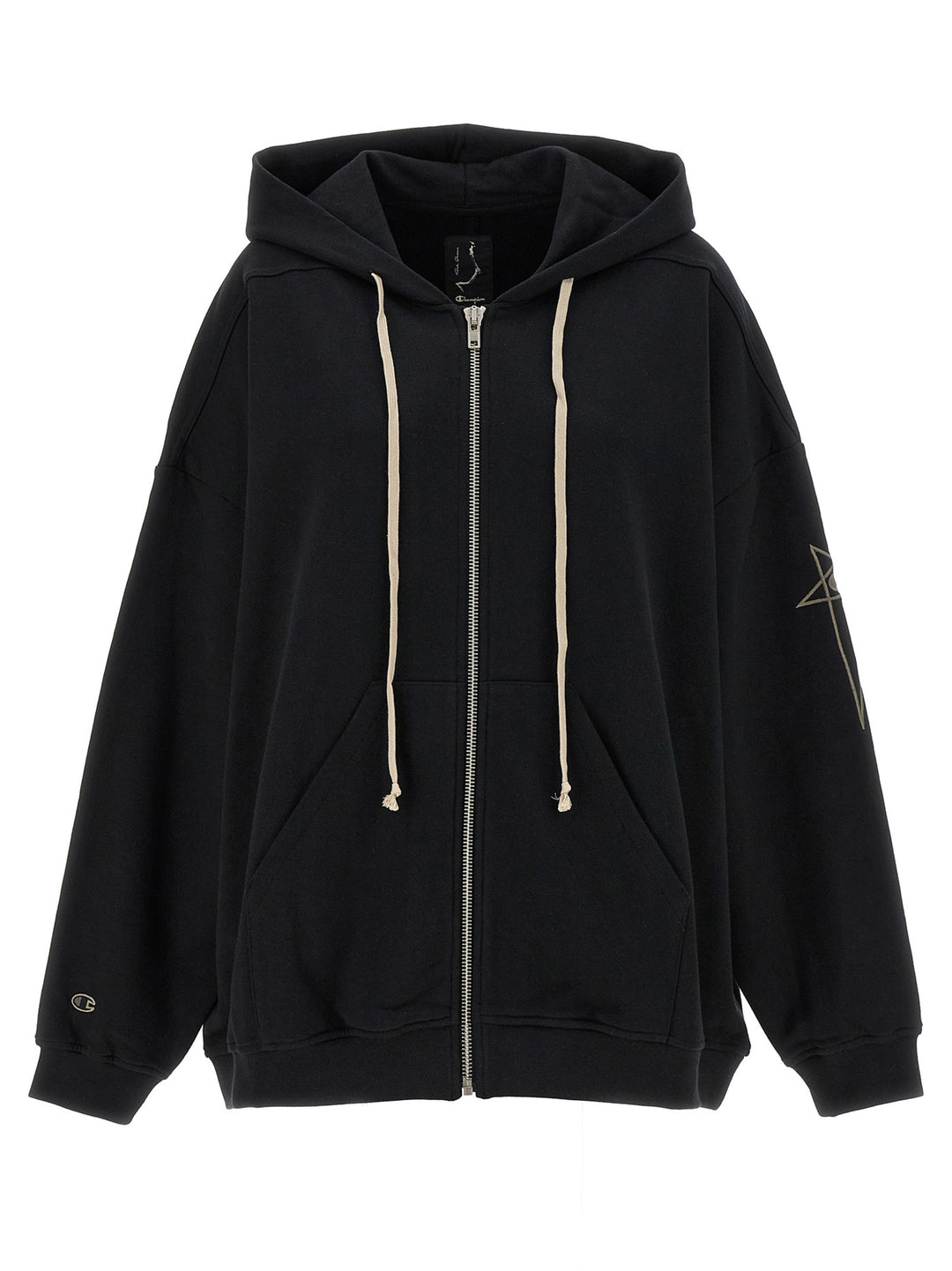 Rick Owens X Champion Hoodie Felpe Nero