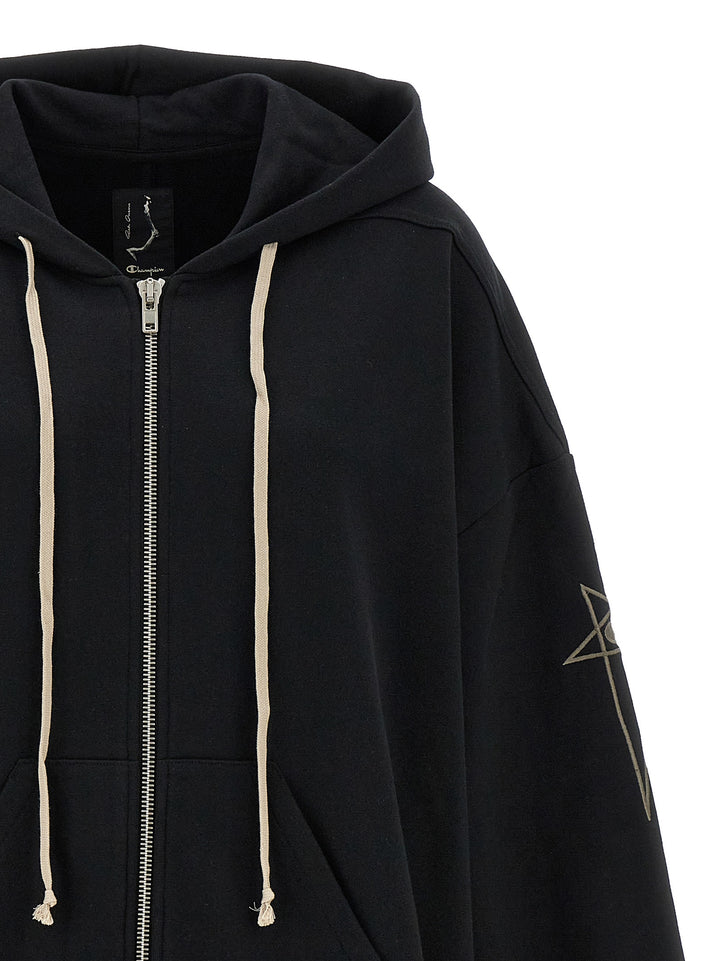 Rick Owens X Champion Hoodie Felpe Nero