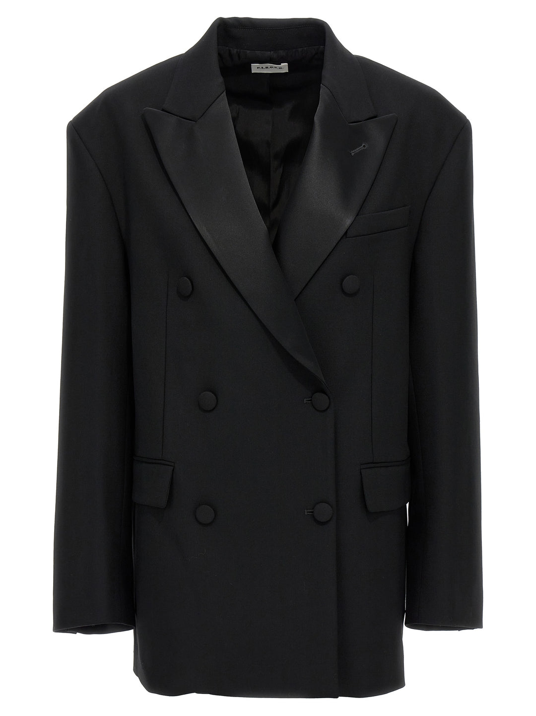 Over Double-Breasted Jacket Blazer And Suits Nero