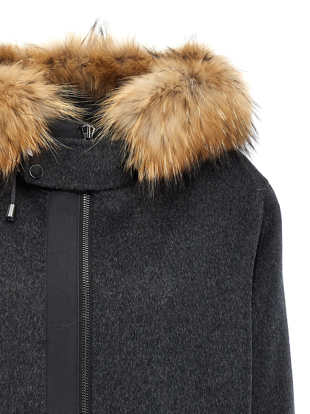 Fur Parka Giacche Grigio