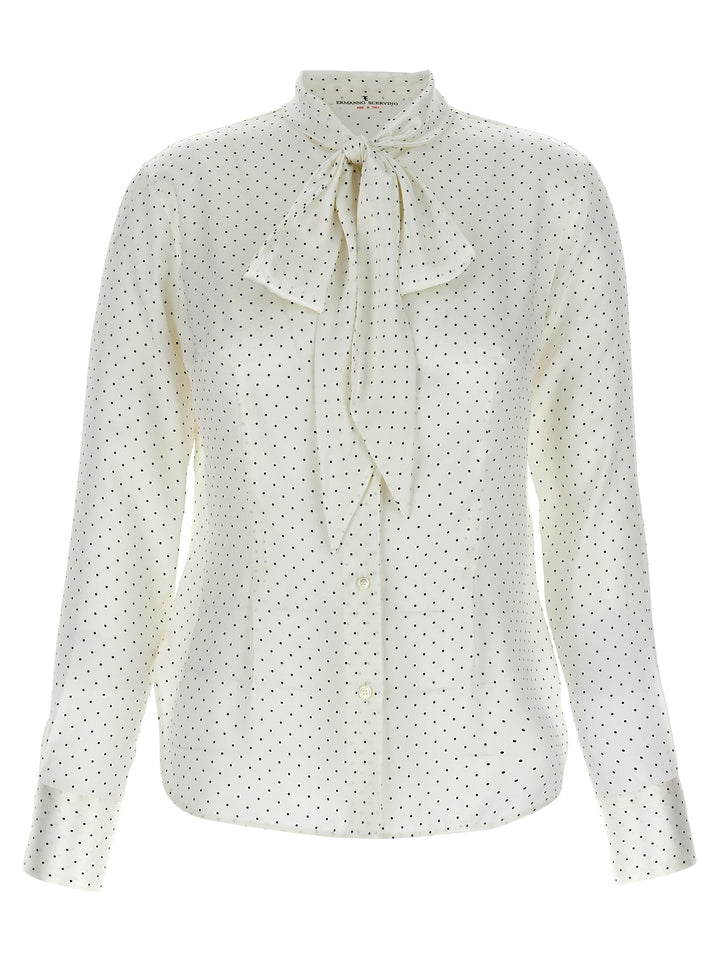 Polka Dot Silk Shirt Camicie Bianco/Nero