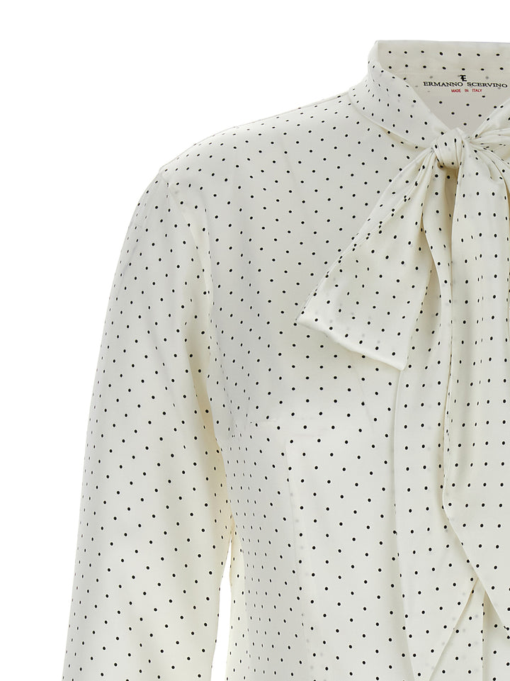 Polka Dot Silk Shirt Camicie Bianco/Nero