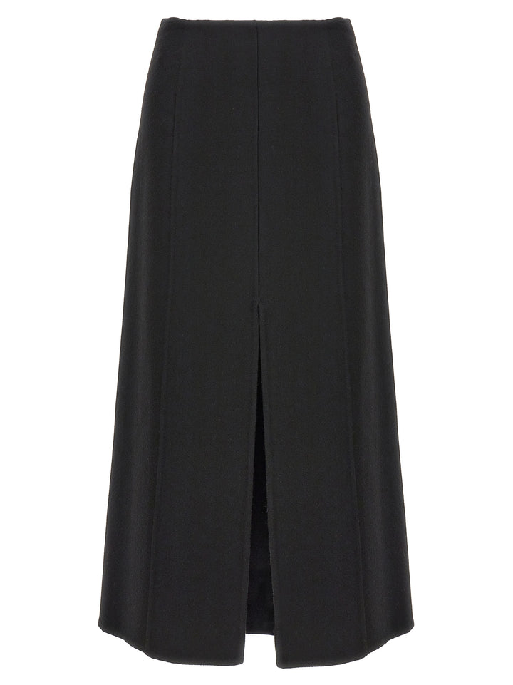 Long Cloth Skirt Gonne Nero