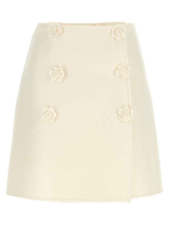 Flower Cloth Skirt Gonne Bianco