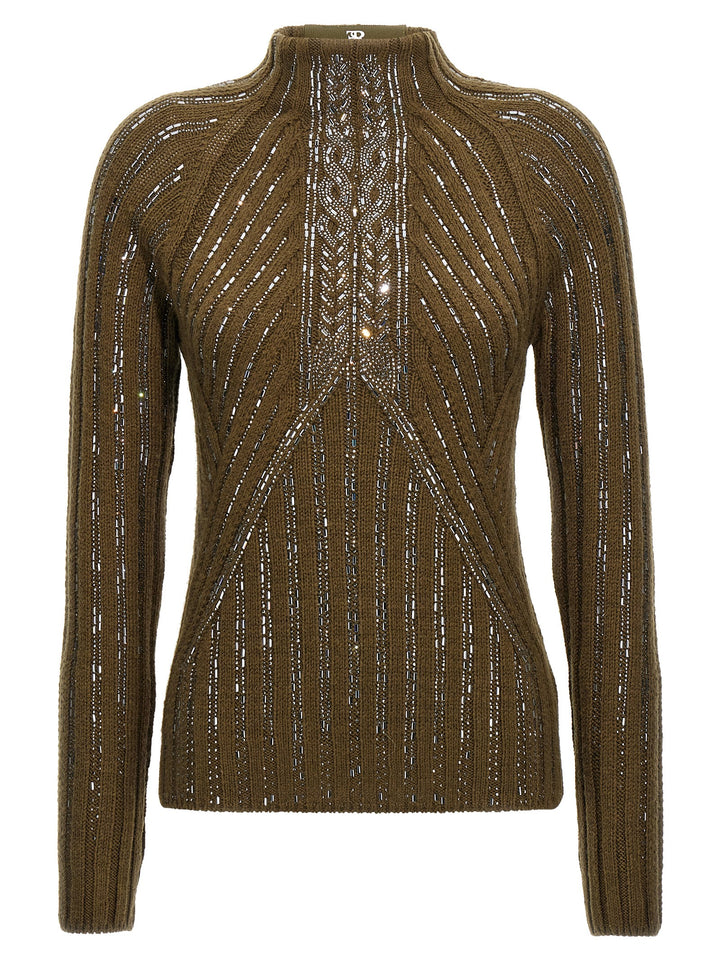 Rhinestone Sweater Maglioni Multicolor