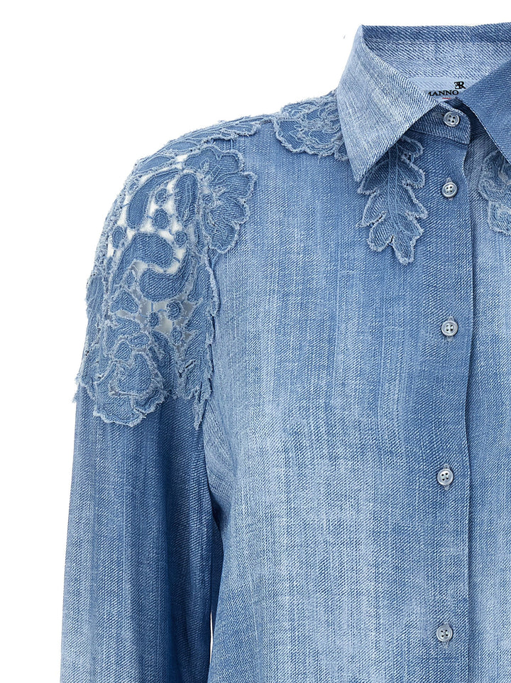 Macramé Shirt Camicie Celeste