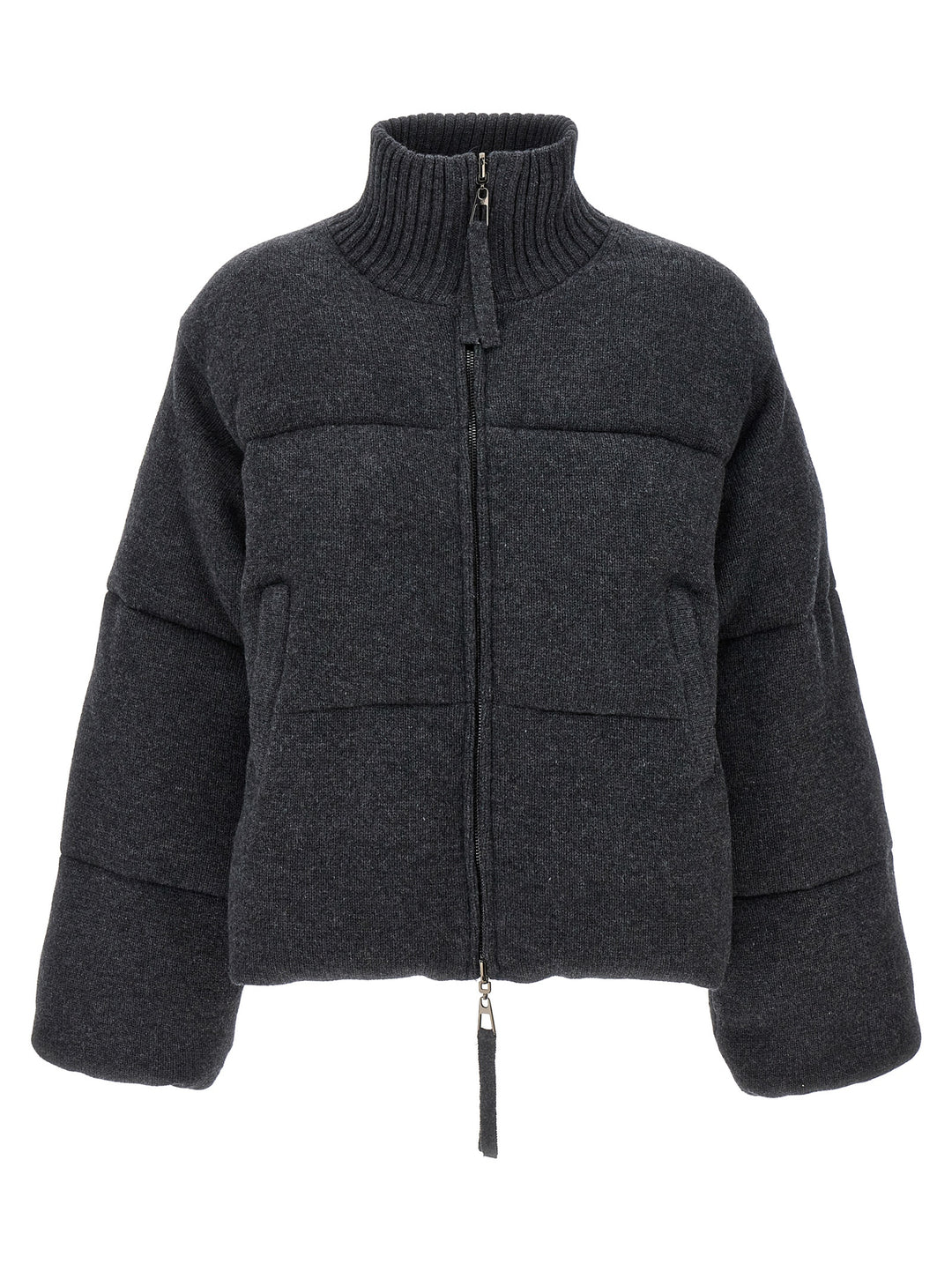 Reversible Knit Down Jacket Giacche Grigio