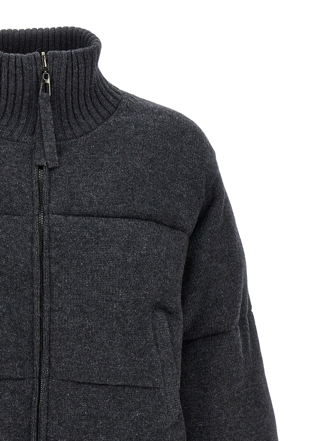 Reversible Knit Down Jacket Giacche Grigio