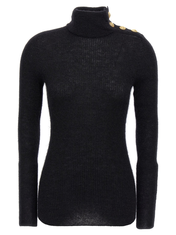 Mohair Button Sweater Maglioni Nero