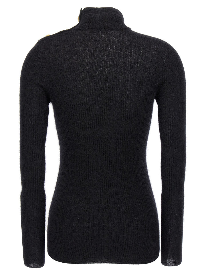 Mohair Button Sweater Maglioni Nero