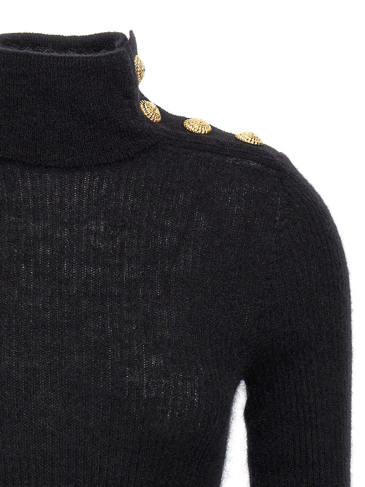 Mohair Button Sweater Maglioni Nero