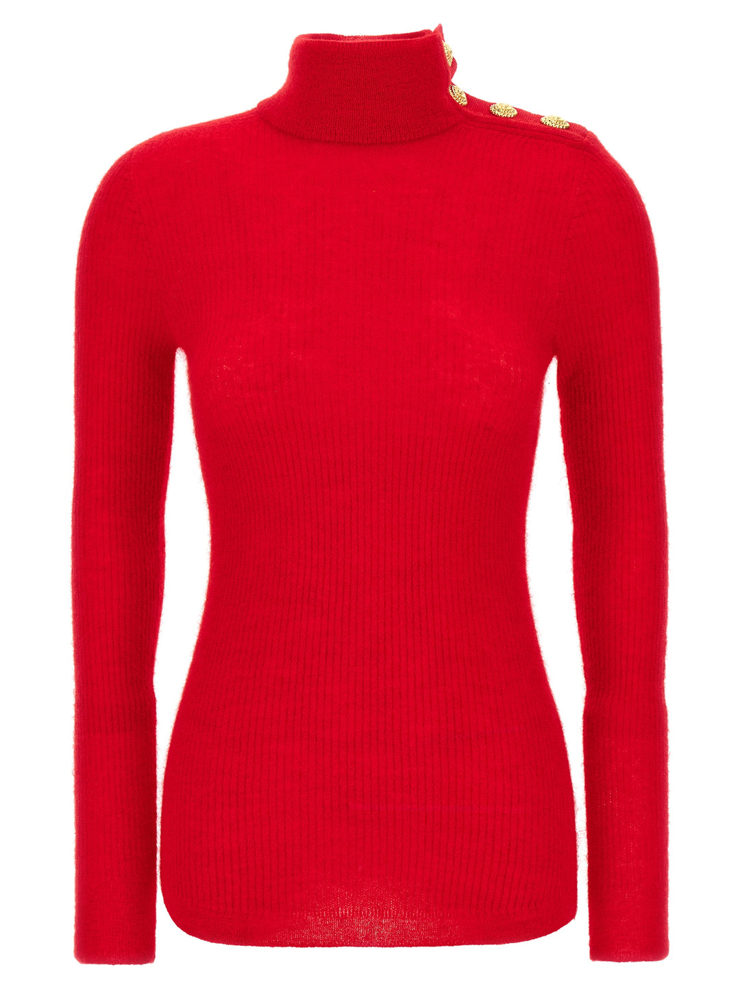 Mohair Button Sweater Maglioni Rosso