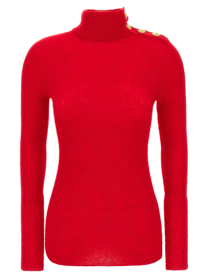 Mohair Button Sweater Maglioni Rosso