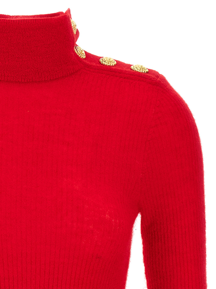 Mohair Button Sweater Maglioni Rosso