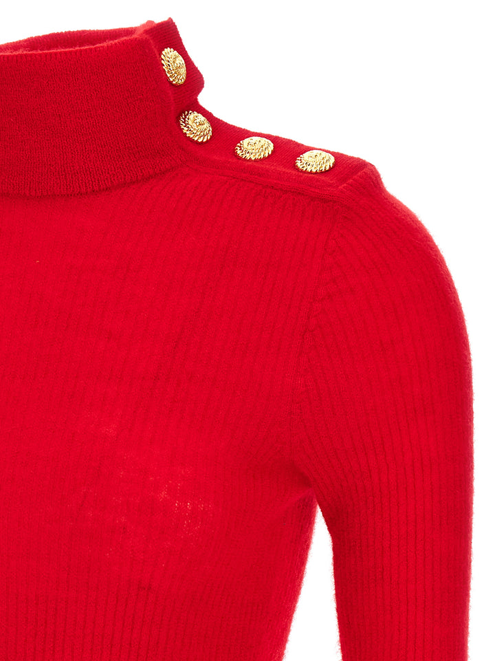 Mohair Button Sweater Maglioni Rosso