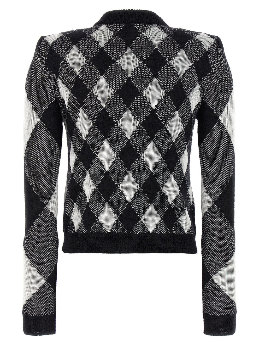 Vichy Knit Cardigan Maglioni Bianco/Nero