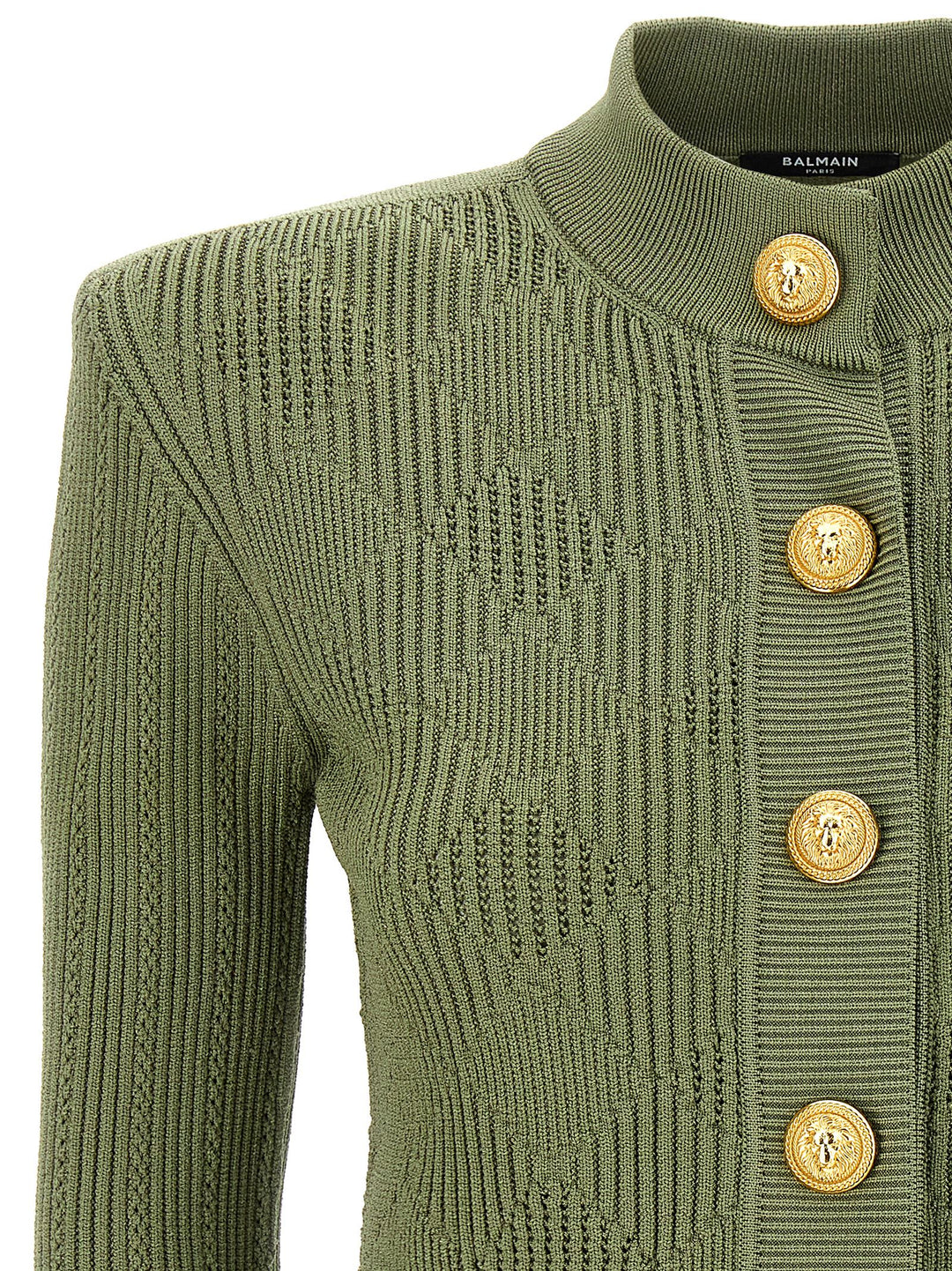 Openwork Knit Cardigan Maglioni Verde