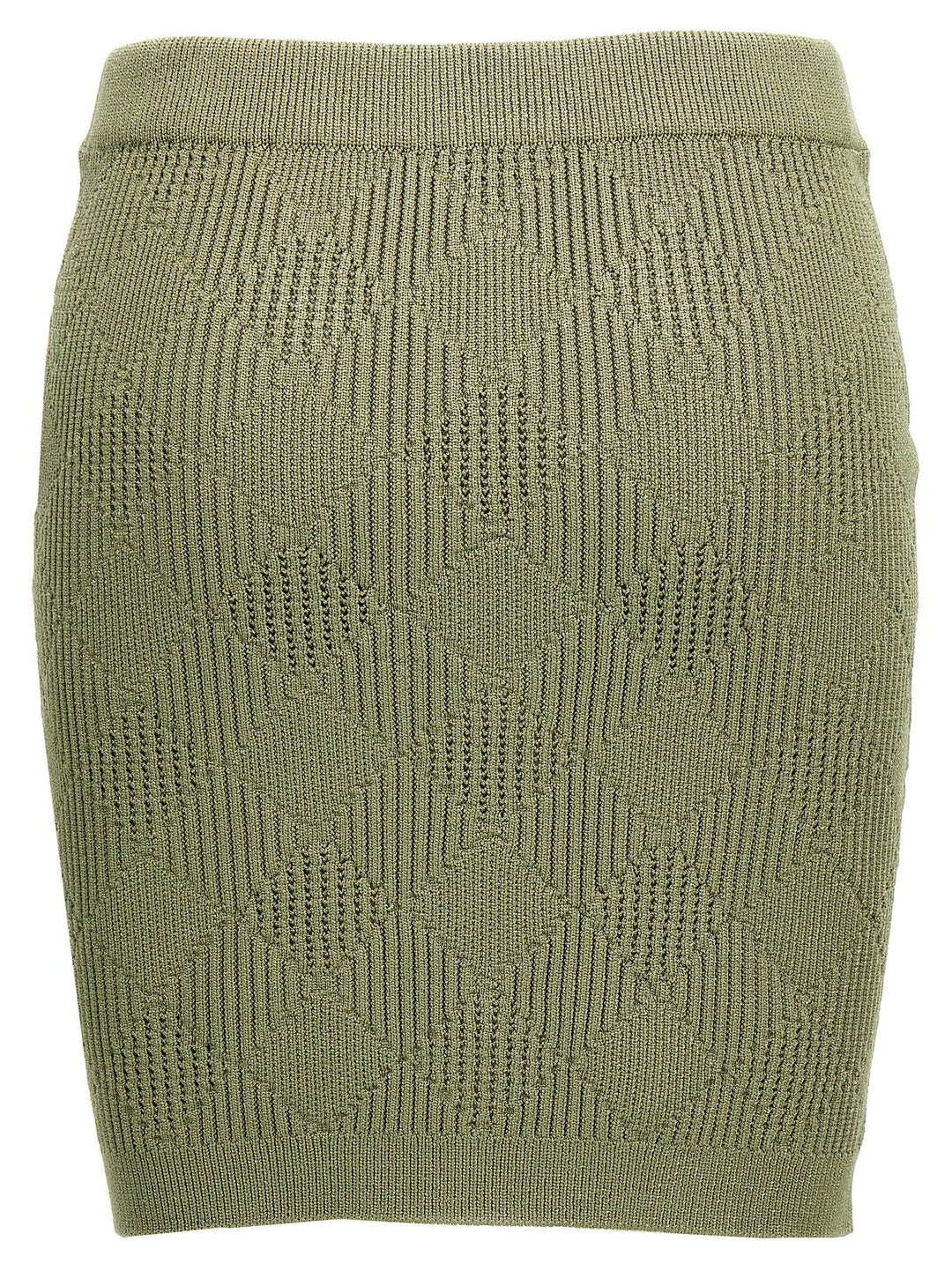 Openwork Knit Skirt Gonne Verde