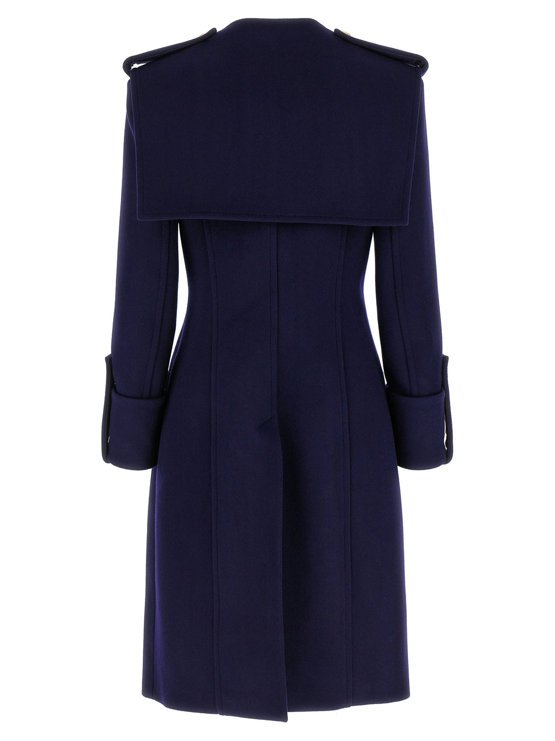 Double-Breasted Long Coat Trench E Impermeabili Blu