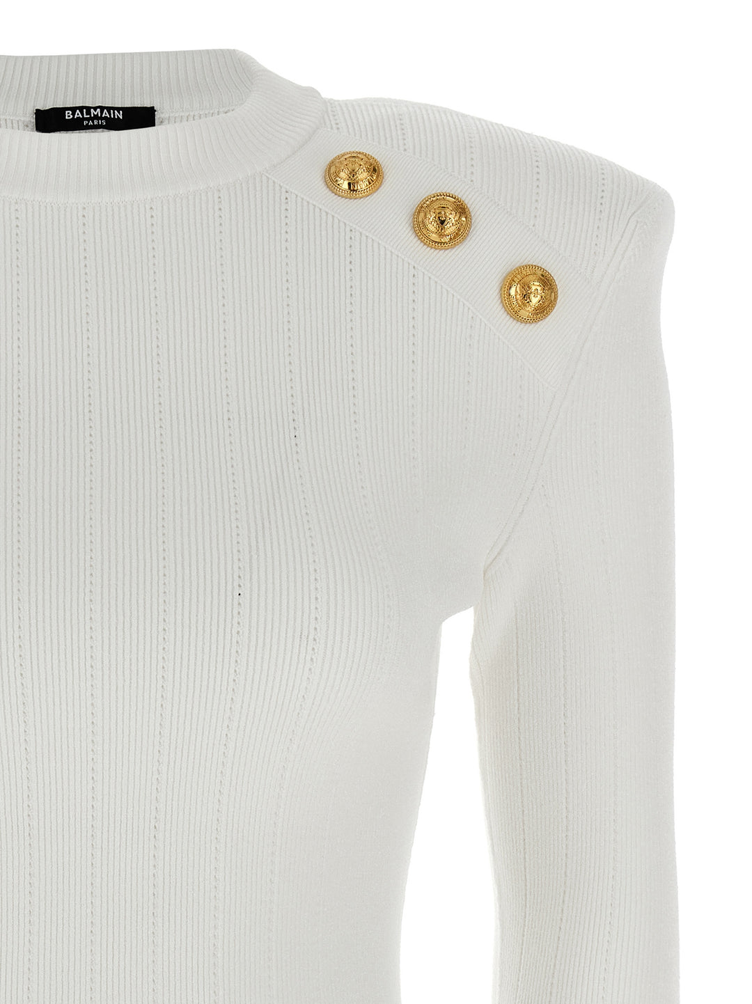 Logo Button Sweater Maglioni Bianco