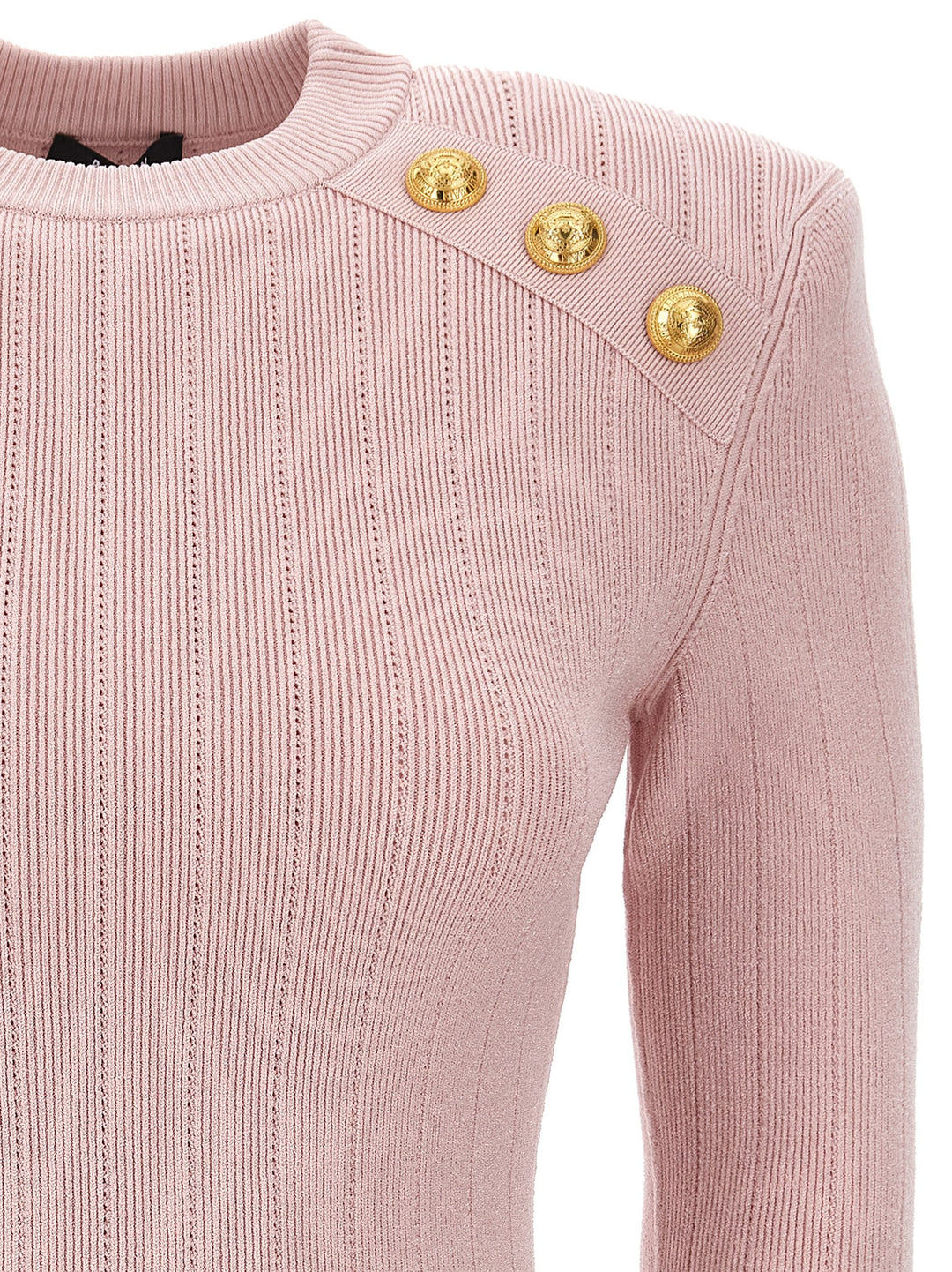 Logo Button Sweater Maglioni Rosa