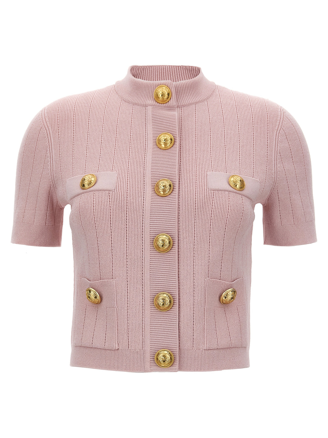 Logo Button Cardigan Maglioni Rosa