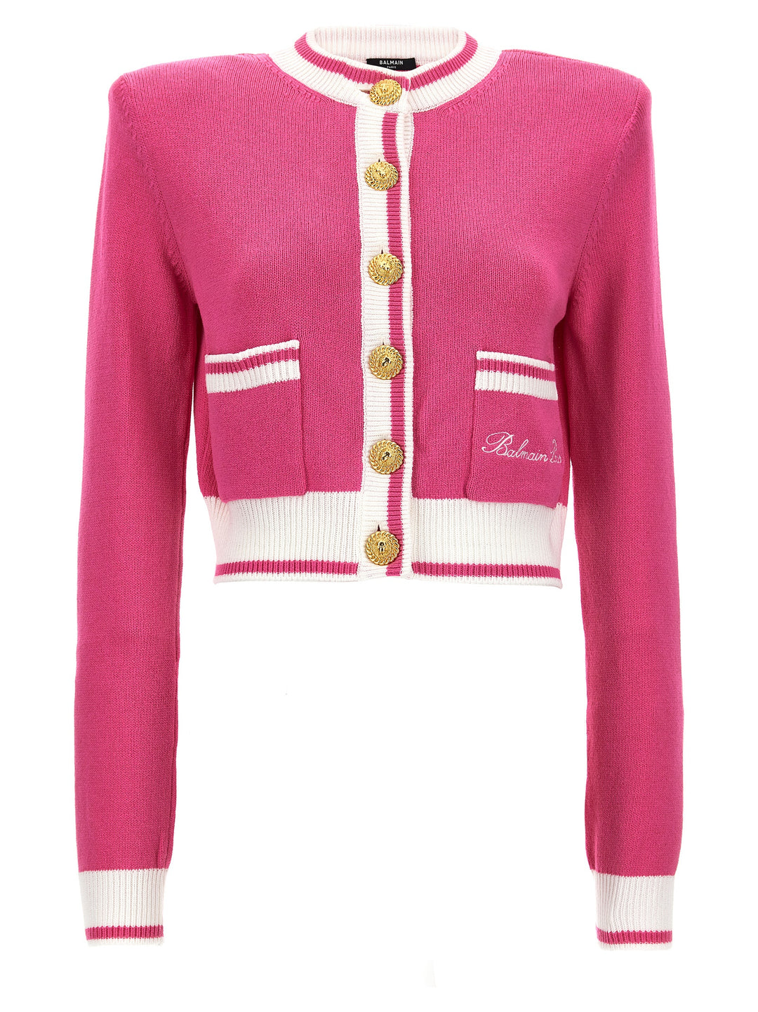 Balmain Signature Maglioni Fucsia