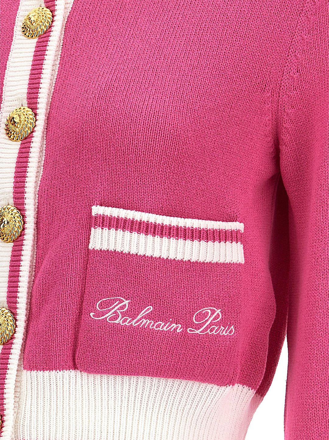 Balmain Signature Maglioni Fucsia