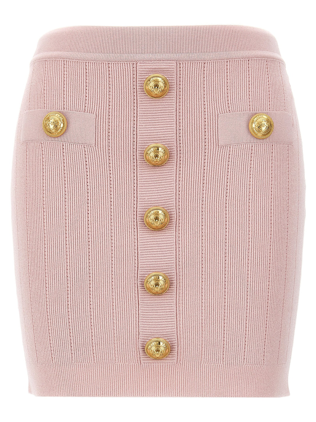 Logo Button Skirt Gonne Rosa